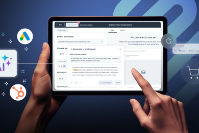 Persona interactuando con una interfaz de diseño asistido por inteligencia artificial, rodeada de